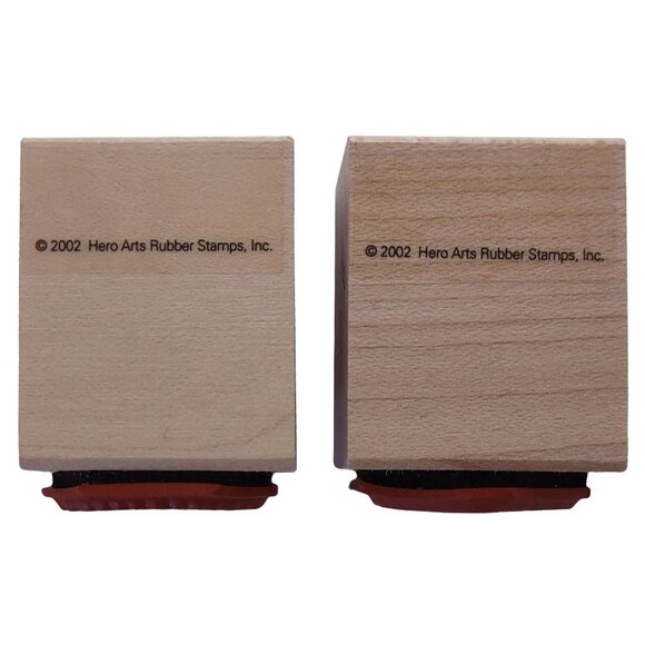 Hero Arts Rubber Stamp Set Of 2 - Seashell & Nautilus Design Wood Mounted Stamps - Picture 5 of 6